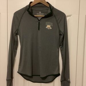 Colosseum Dark Gray Ohio University Quarter Zip Pullover